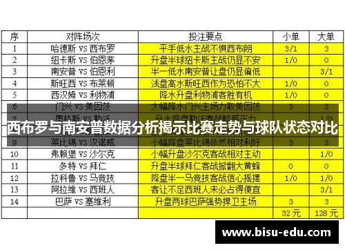 西布罗与南安普数据分析揭示比赛走势与球队状态对比
